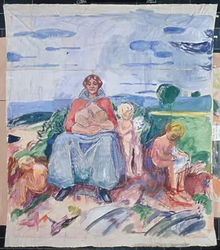 Alma Mater: Middle Part, by Edvard Munch, paint, 1914