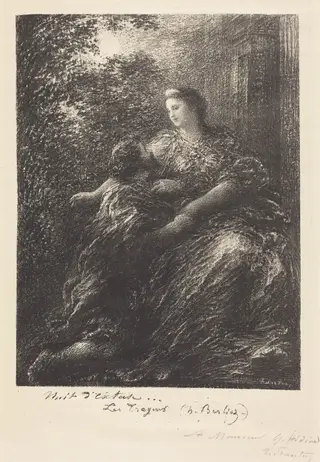 Duet from "The Trojans" (6th plate), by Henri Fantin-Latour, ink, 1894