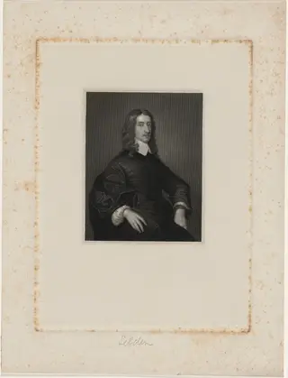 John Selden, Jurist and Antiquary, by Robert Cooper, ink, 1806