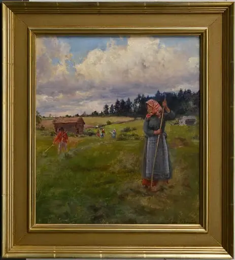 Heinänkorjuu Kerppolan pihassa, by Eero Järnefelt