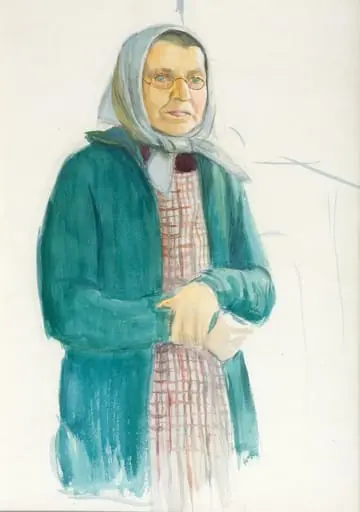 Huivipäinen nainen, by Eero Järnefelt