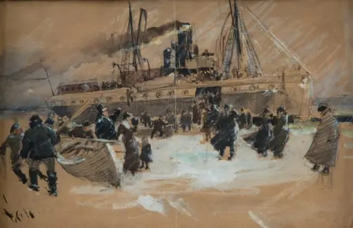 Laiva ahtojäissä, by Eero Järnefelt