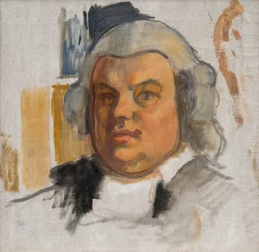 Luonnos Aurora-seuraan (Miehen pää), by Eero Järnefelt