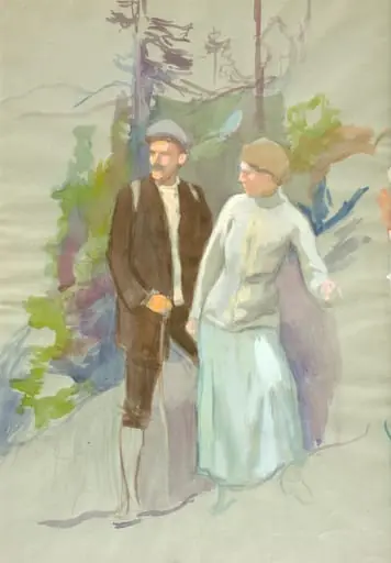 Sarvikallio - mies ja nainen, by Eero Järnefelt