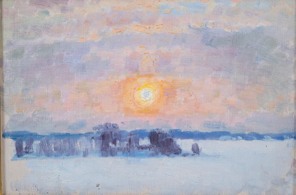 Talvimaisema (Talvinen aurinko), by Eero Järnefelt, 1910