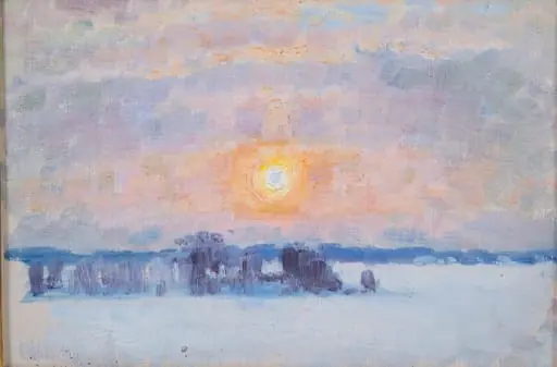 Talvimaisema (Talvinen aurinko), by Eero Järnefelt