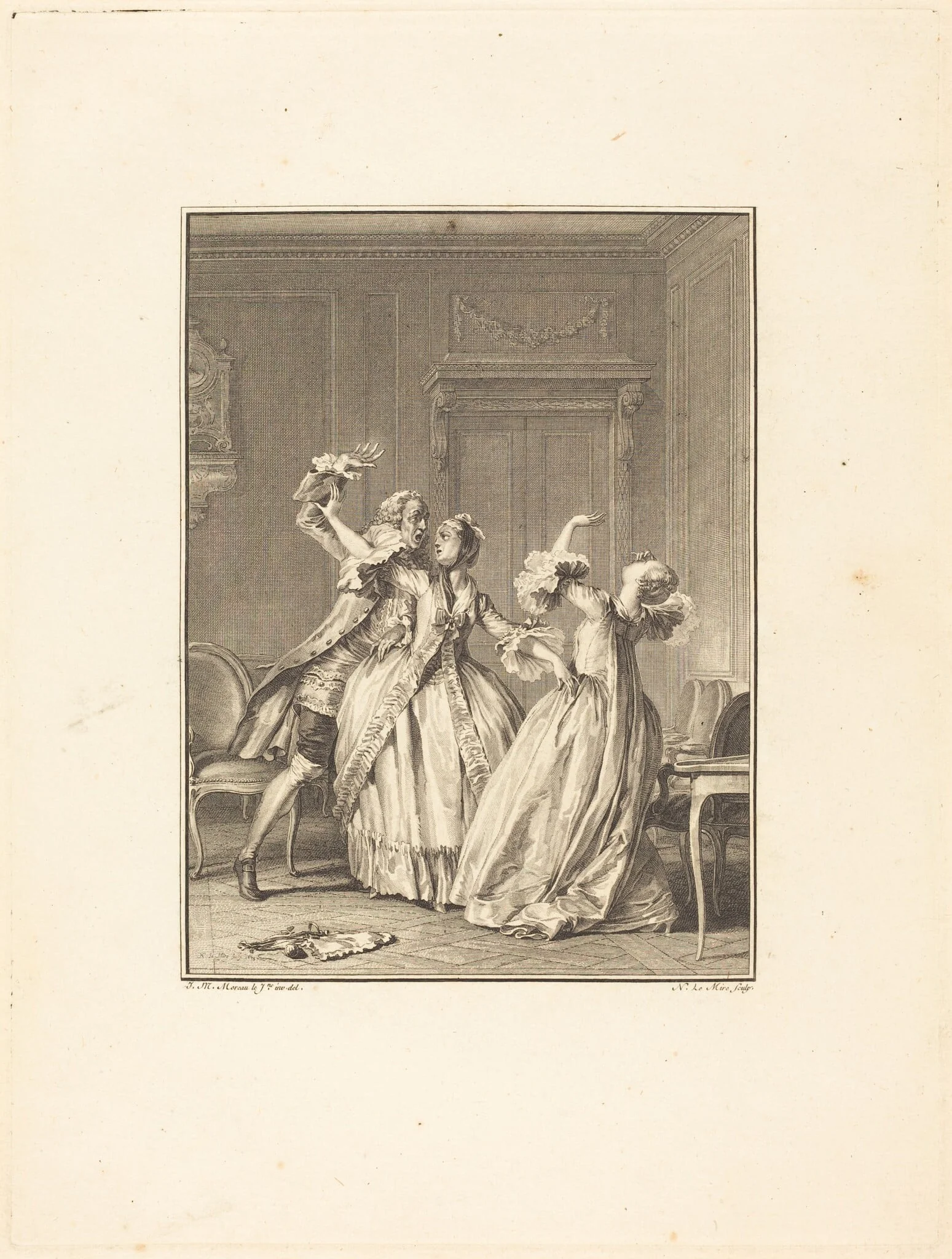 Le soufflet, detail