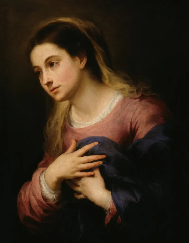 The Virgin of the Annunciation, by Bartolomé Esteban Murillo, oil, 1659