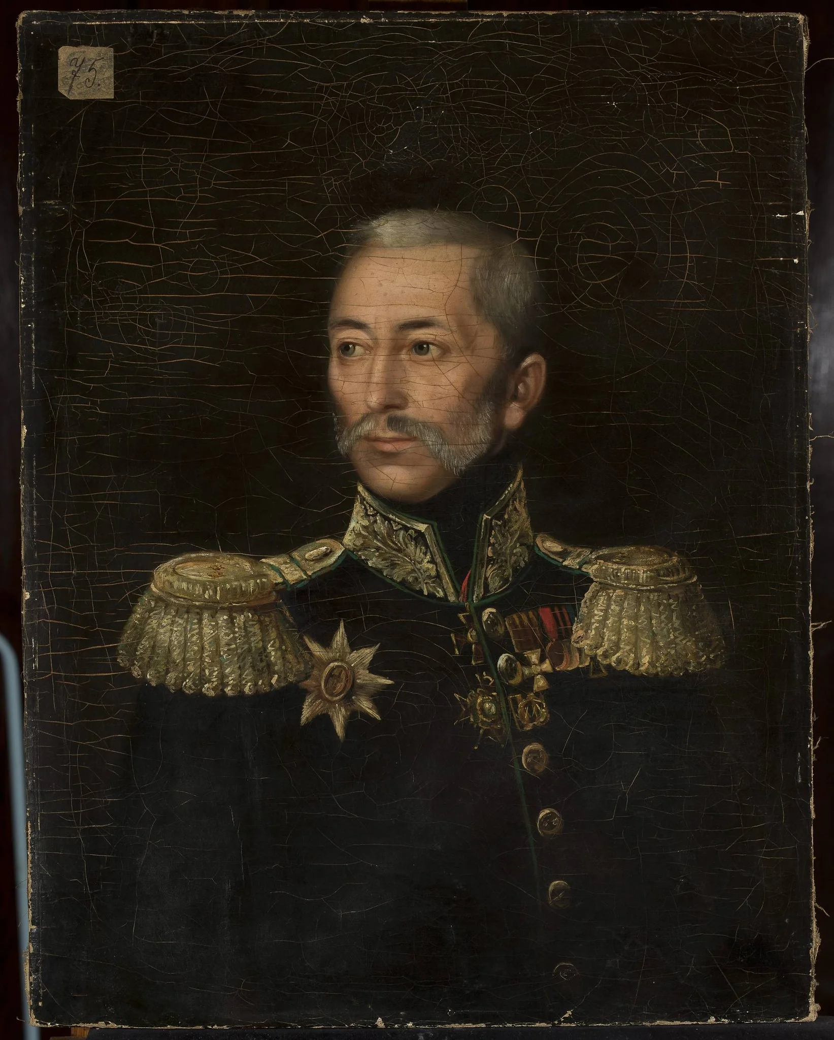 Portrait of Prince Tenishev, detail