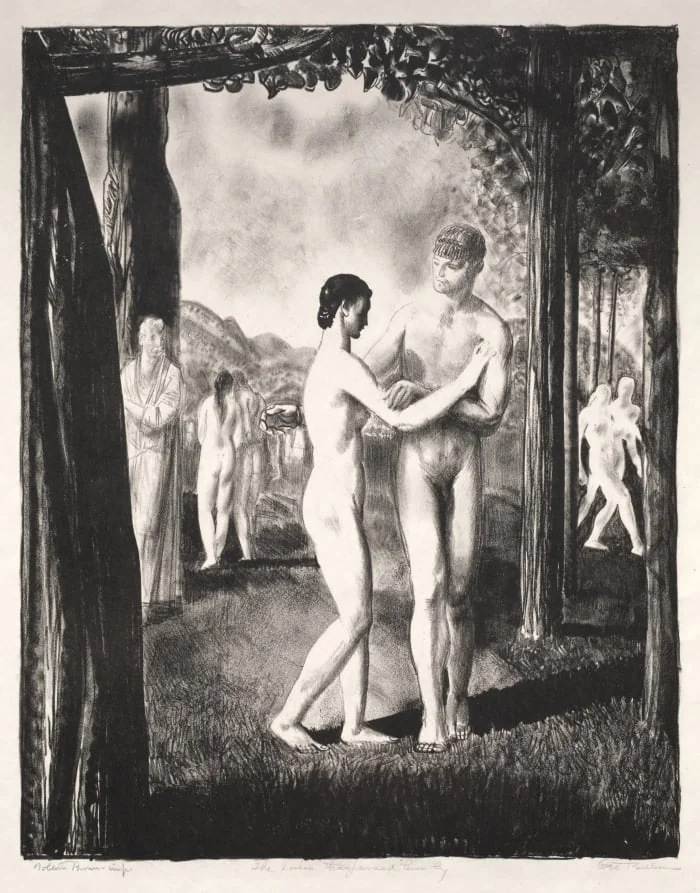 The Lovers that Passed Him By, detail