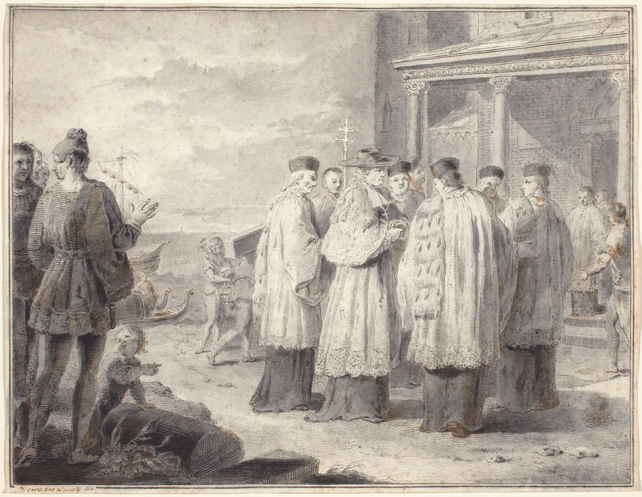 Paulinus, Cardinal and Patriarch of Aquileia, Transfers His Seat to Grado, detail