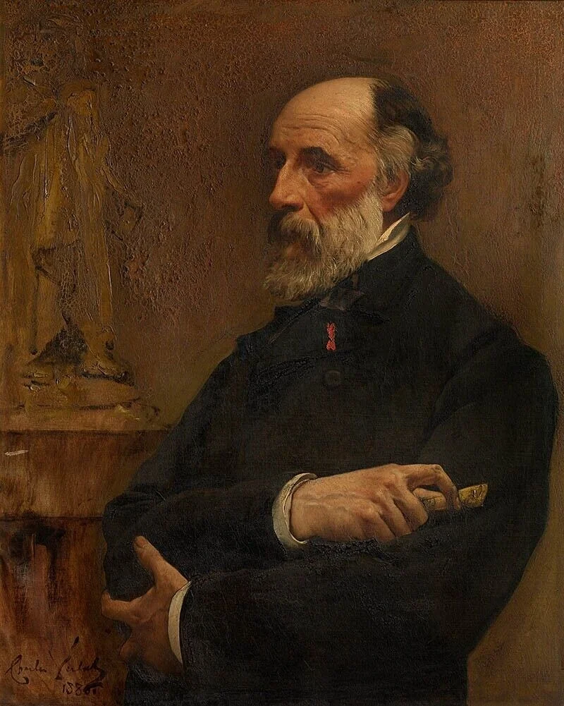 Portrait of the sculptor Jacques De Braekeleer, detail