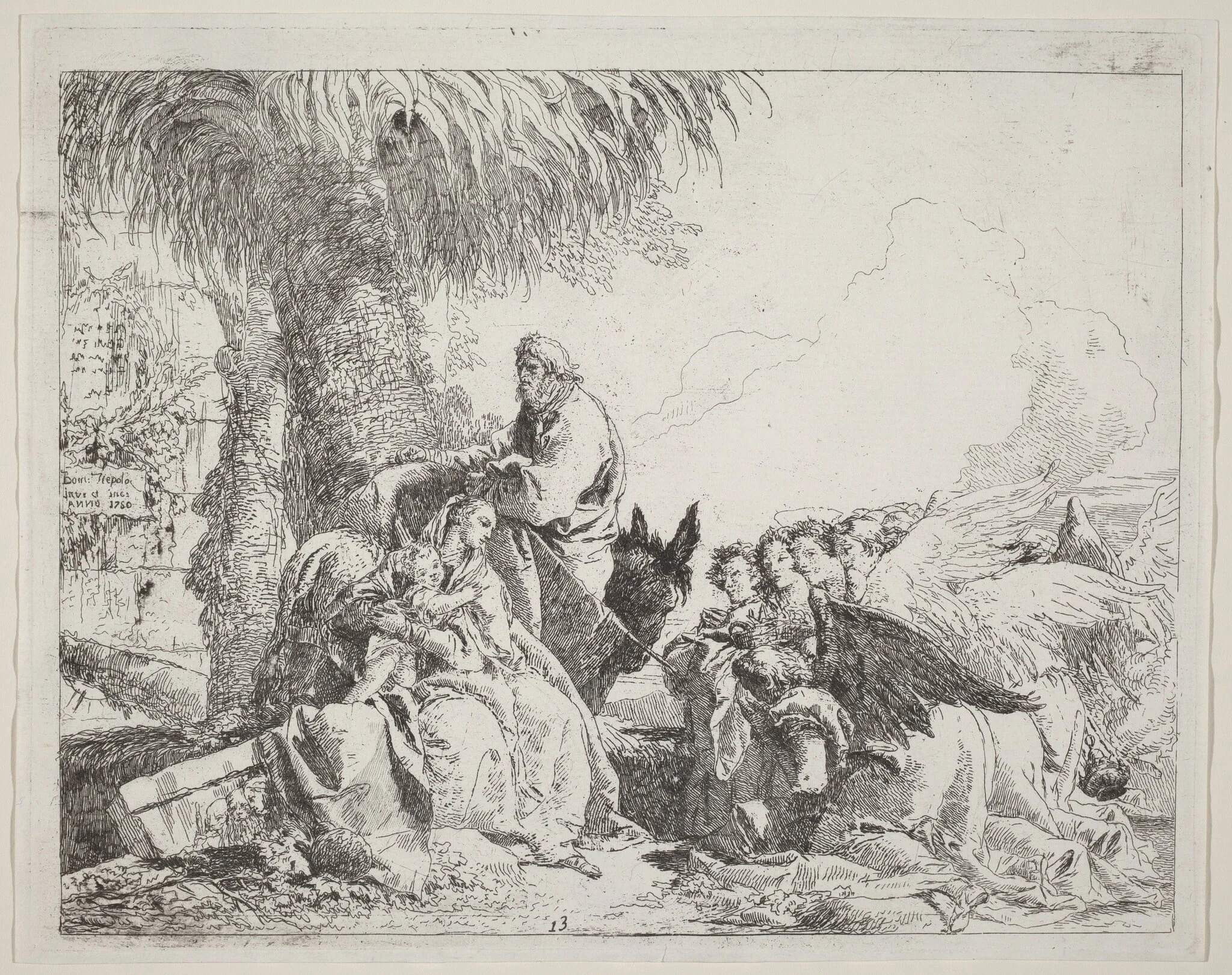 The Rest on the Flight, with Adoring Angels, detail