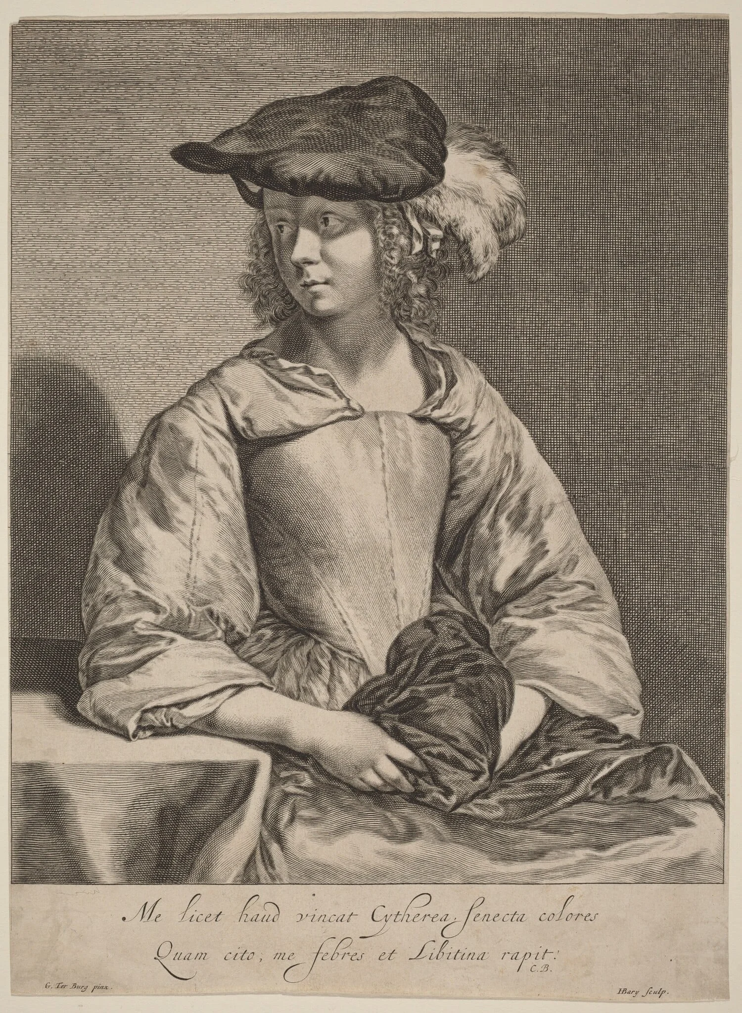 Girl in a Plumed Hat, detail