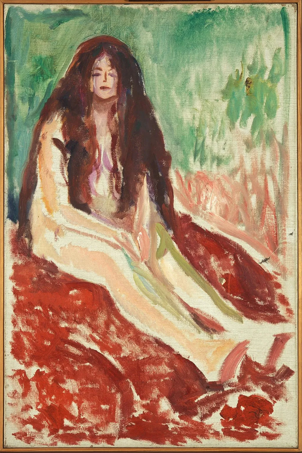 Seated Nude, by Edvard Munch, oil, 1913