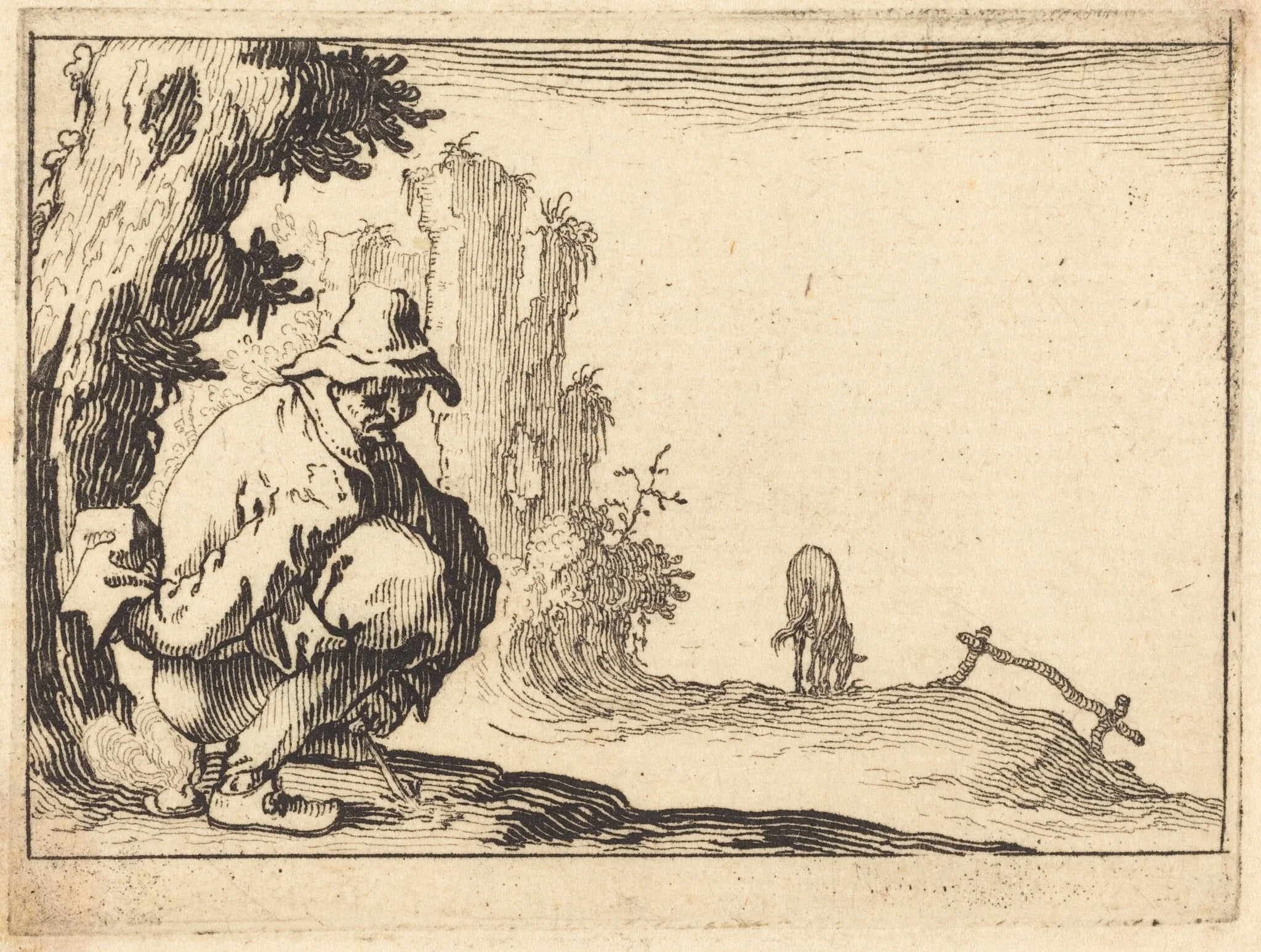 Peasant Defecating, detail