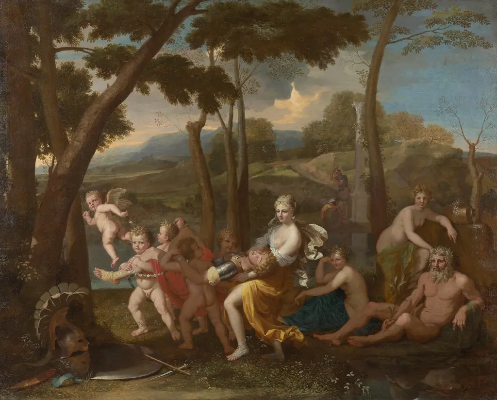 The Abduction of the Euthanized Rinaldo, by Nicolas Poussin, unspecified, 1637