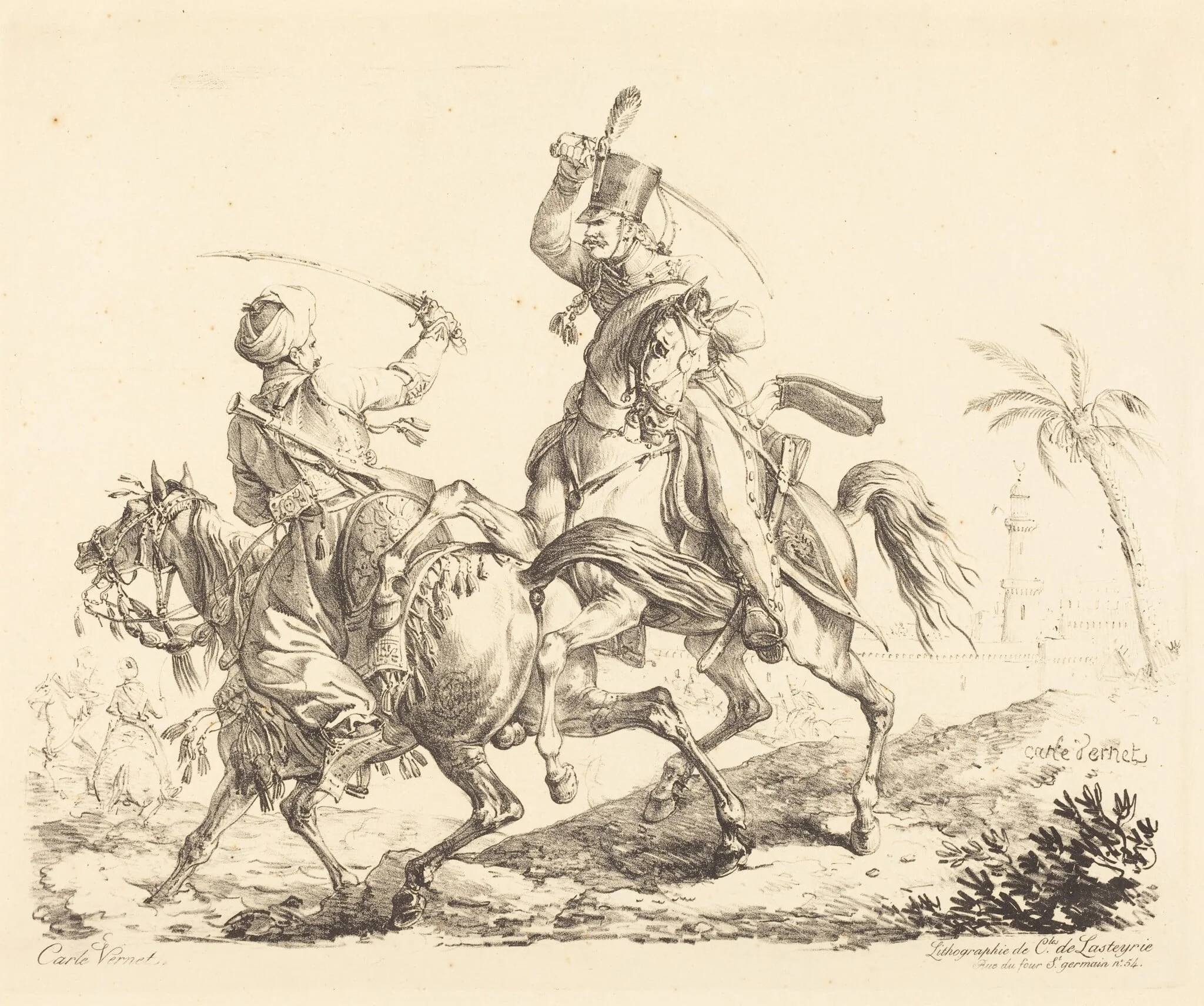 Hussard Striking a Mameluck, detail