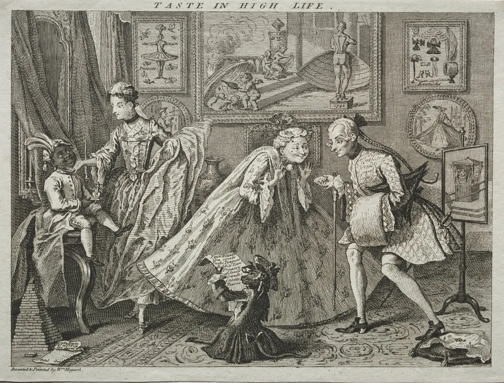 Taste in High Life, by William Hogarth, 1746