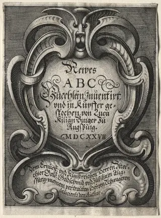 New ABC Booklet, by Lucas Kilian, 1627