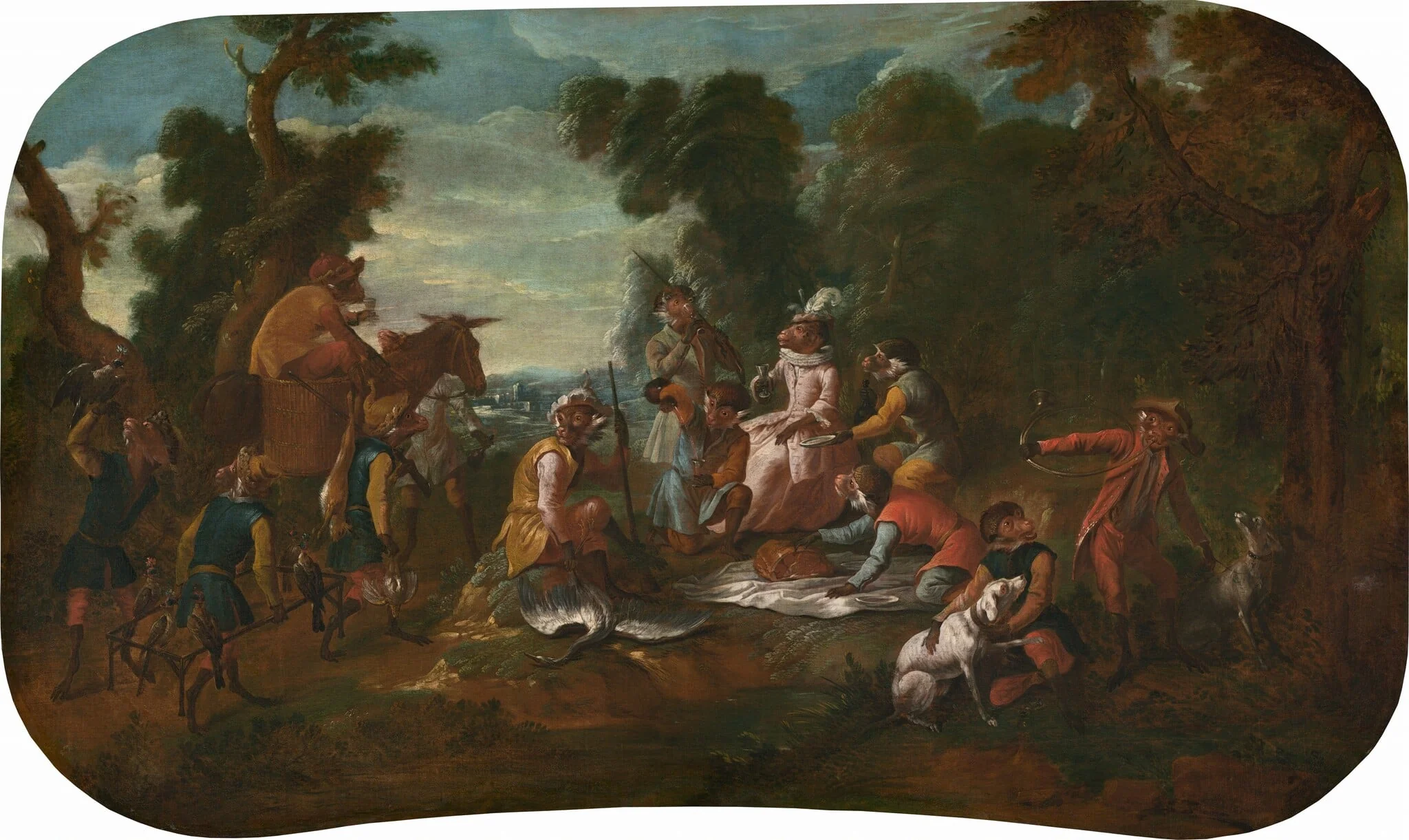 Singerie: The Picnic, detail