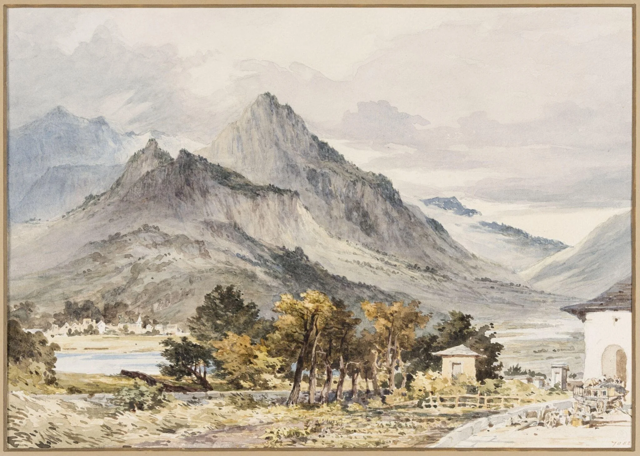 View of Naters from Brieg Switzerland, detail