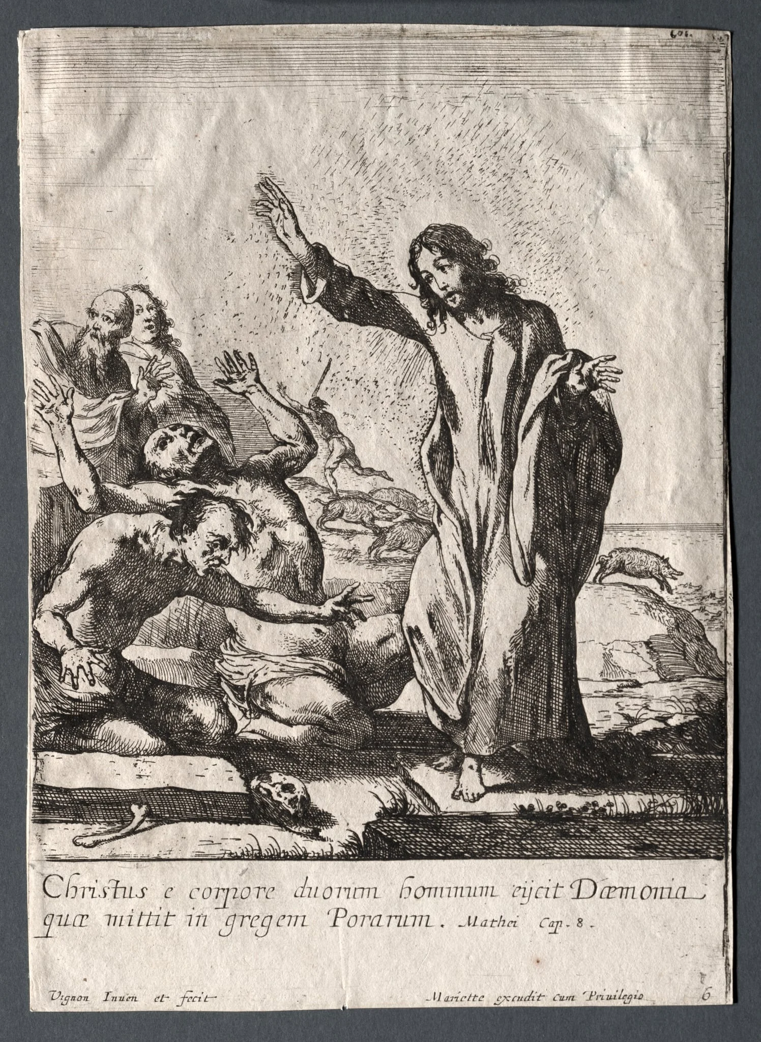 The Miracles of Jesus Christ: Christ Delivering the Possessed, detail
