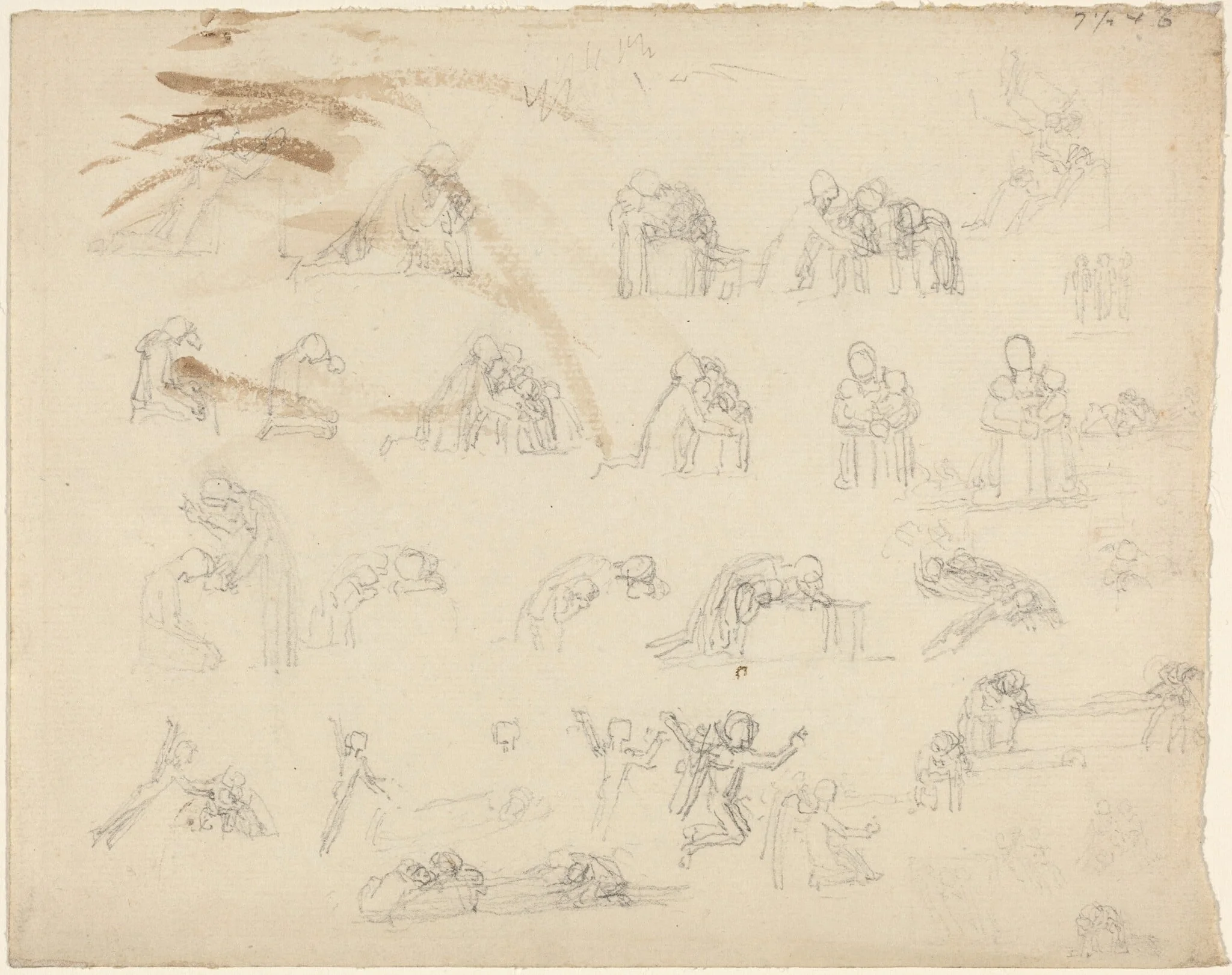 Sheet of Studies, detail