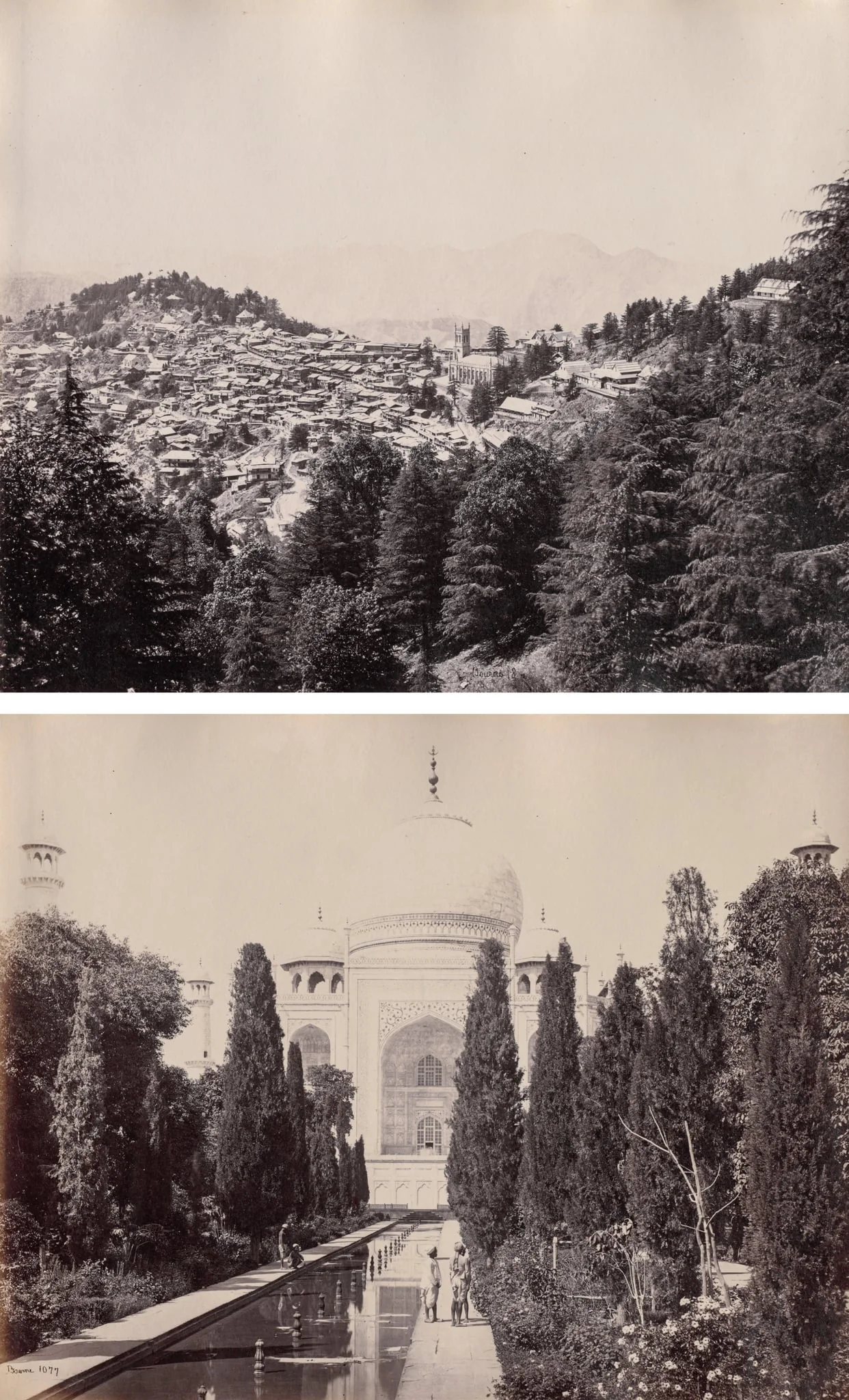 Shimla and the Taj Mahal, detail