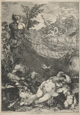 Bacchanal, by Giovanni David, ink, 1775