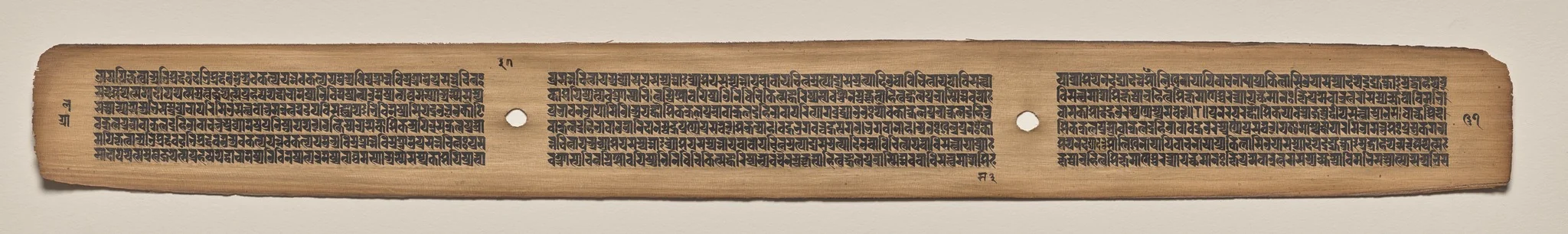 Text, Folio 37 (verso), from a Manuscript of the Perfection of Wisdom in Eight Thousand Lines (Ashtasahasrika Prajnaparamita-sutra), detail