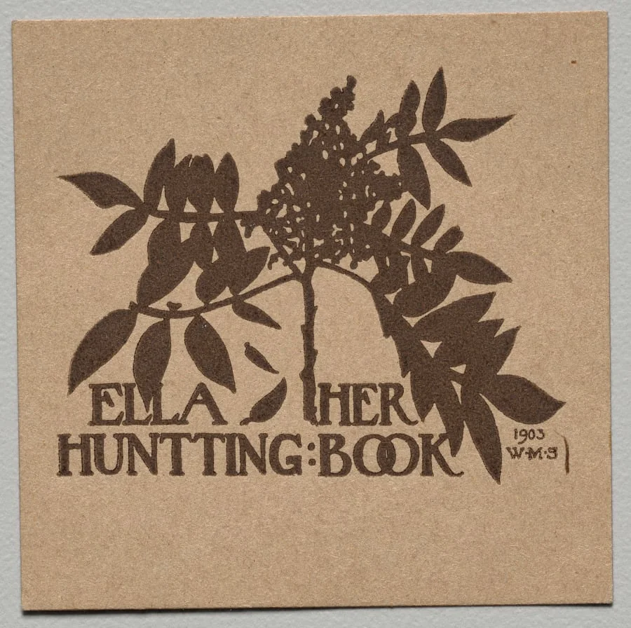 Bookplate: Ella Huntting, detail