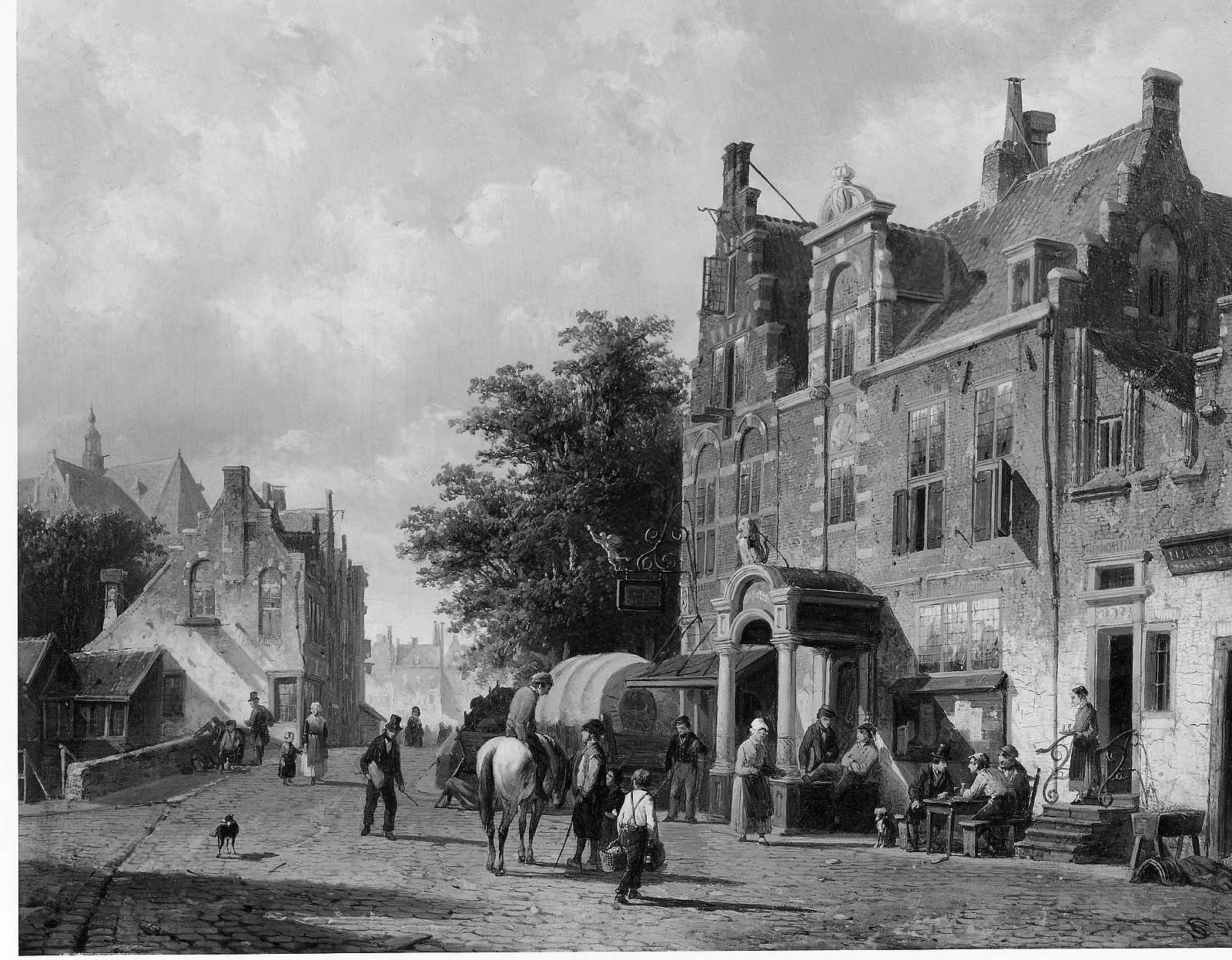 Street in Haarlem, detail