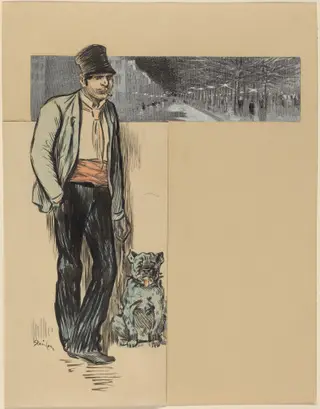 To the Village, by Théophile Alexandre Steinlen, ink, 1891