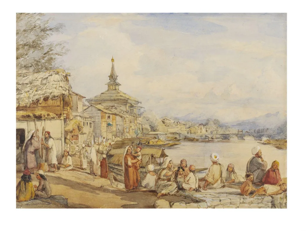 Shah Hamadan's Mosque, by William Carpenter, paint, 1854