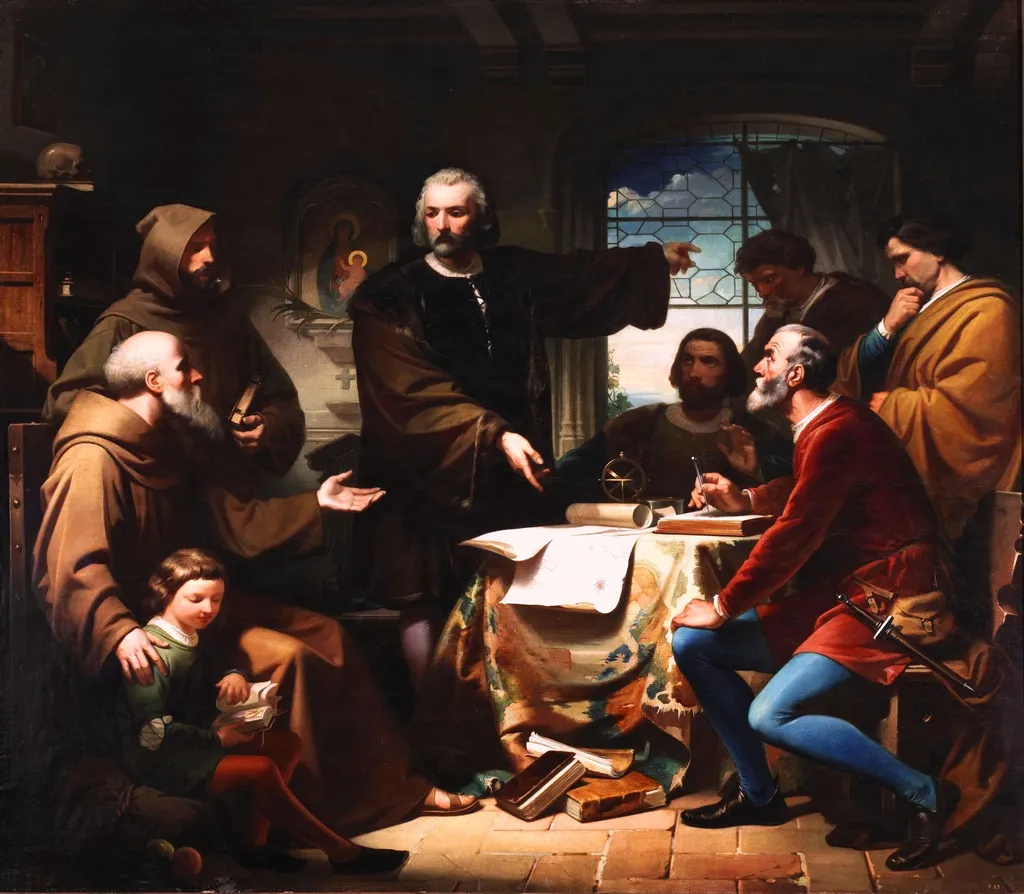 Christopher Columbus in the Convent of La Rábida, by Eduardo Cano, oil, 1856