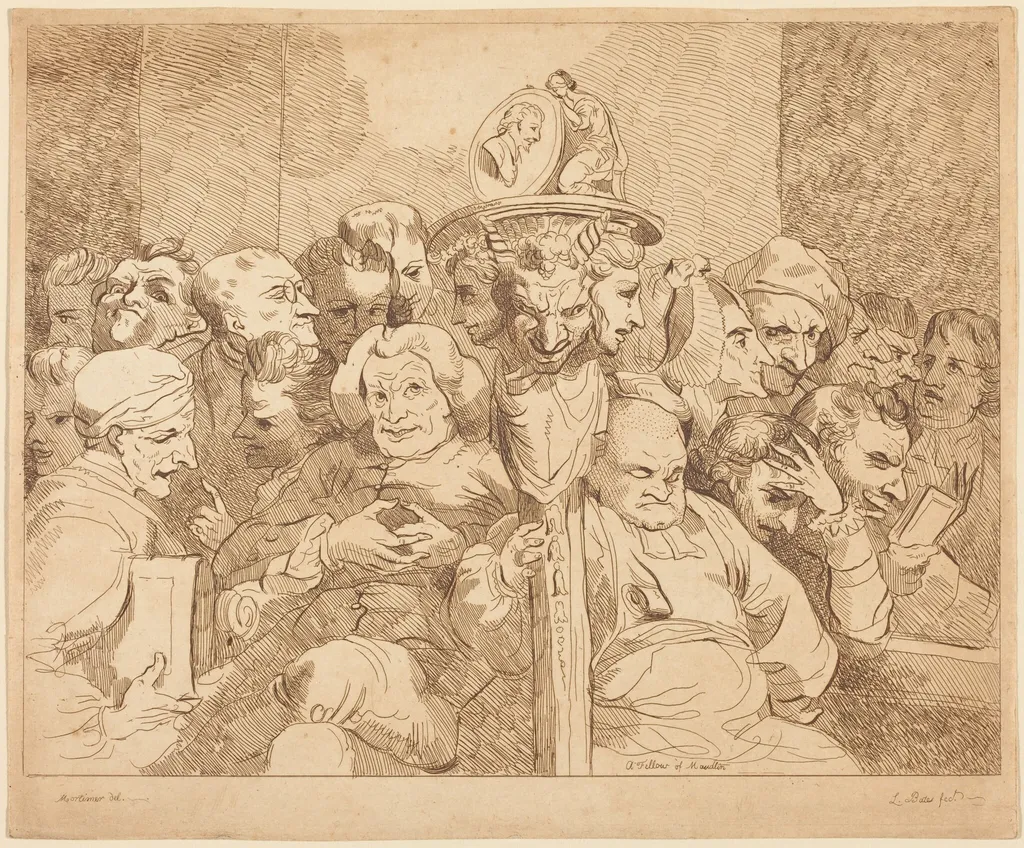 A Fellow of Maudlin, by Lydia Bates, ink, 1784