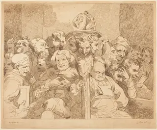 A Fellow of Maudlin, by Lydia Bates, ink, 1784