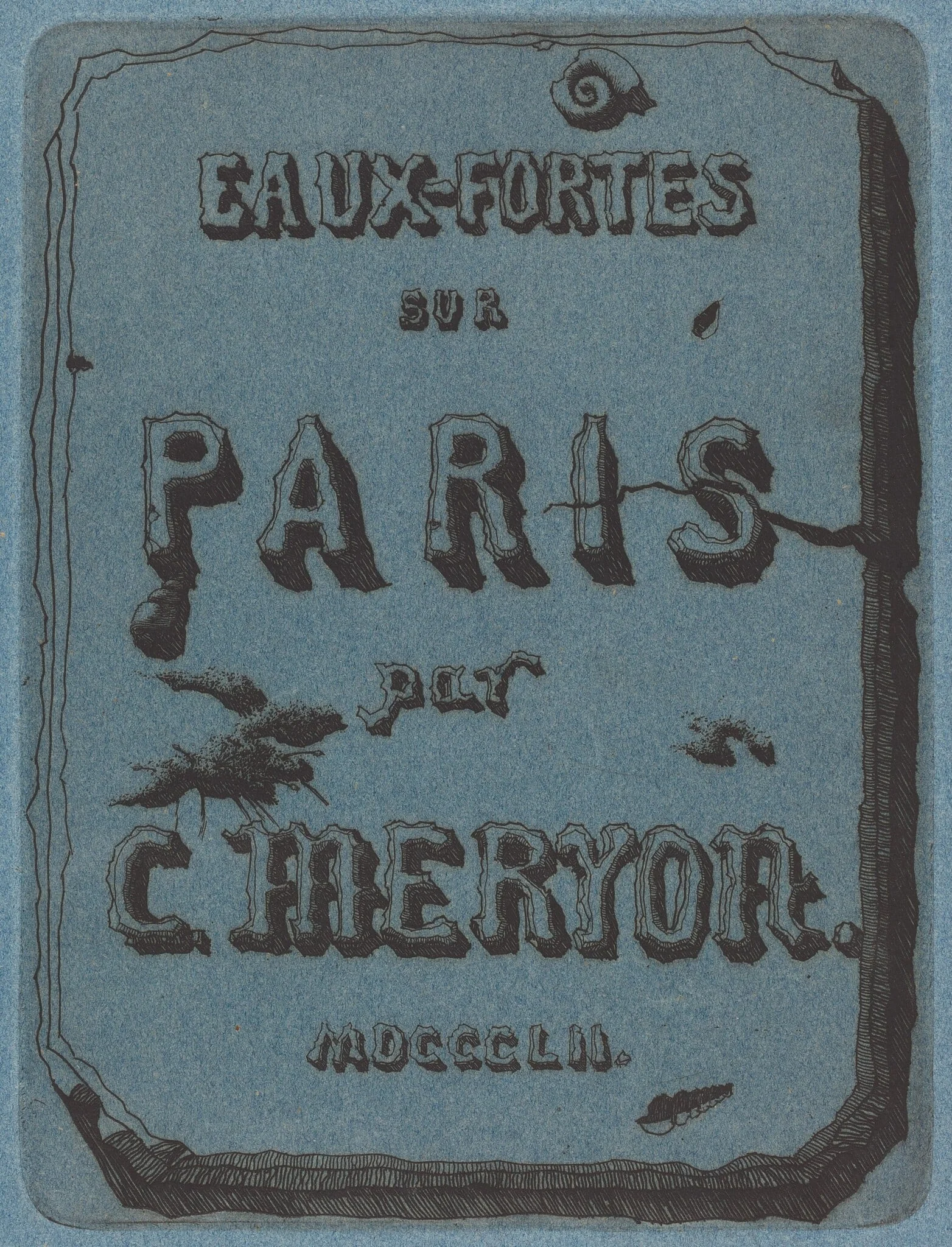 Titre des eaux-fortes sur Paris (Title Page to the Set of Etchings of Paris), detail