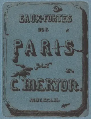 Titre des eaux-fortes sur Paris (Title Page to the Set of Etchings of Paris), by Charles Meryon, ink, 1852