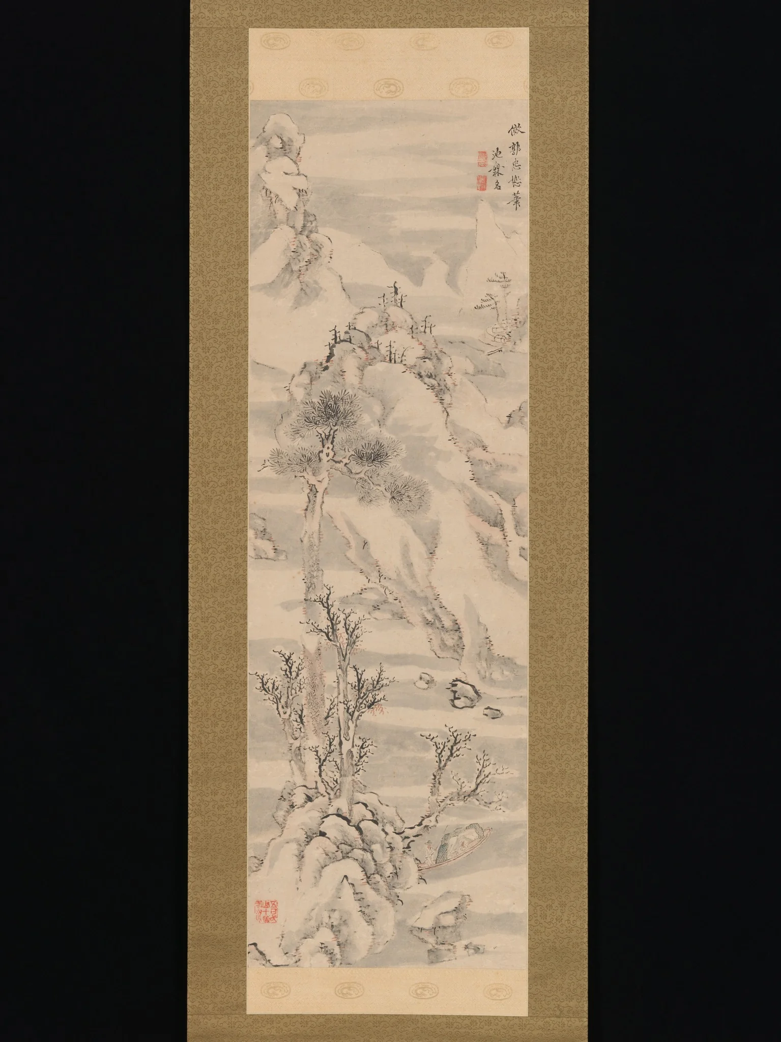 Wintry Landscape, in the Style of Guo Zhongshu, detail