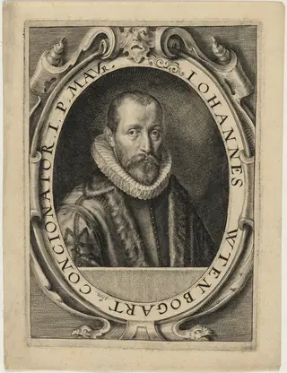 Johannes Utenbogaert, by Willem Jacobsz Delff, ink, 1609