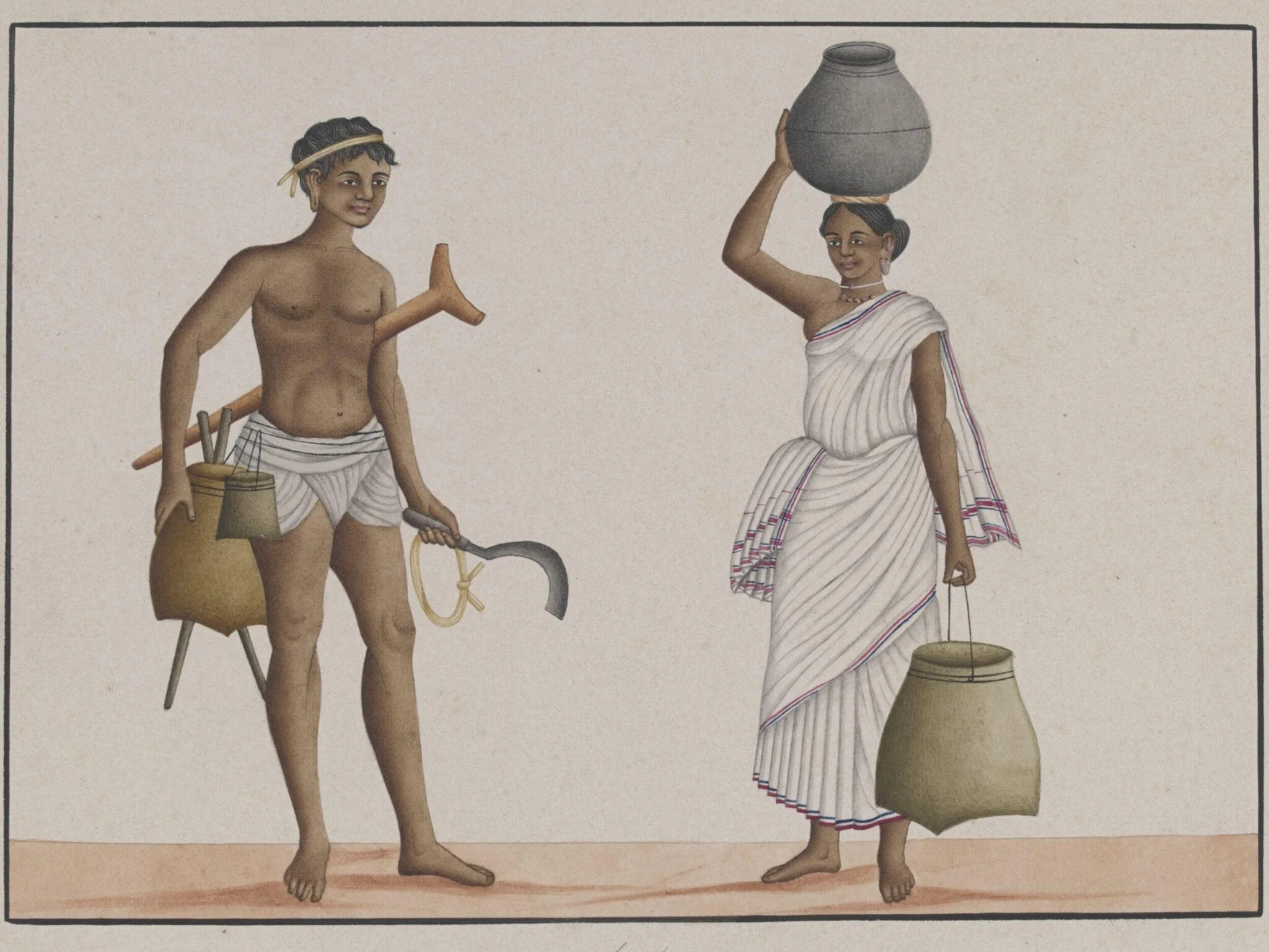 Toddy-tappers, detail