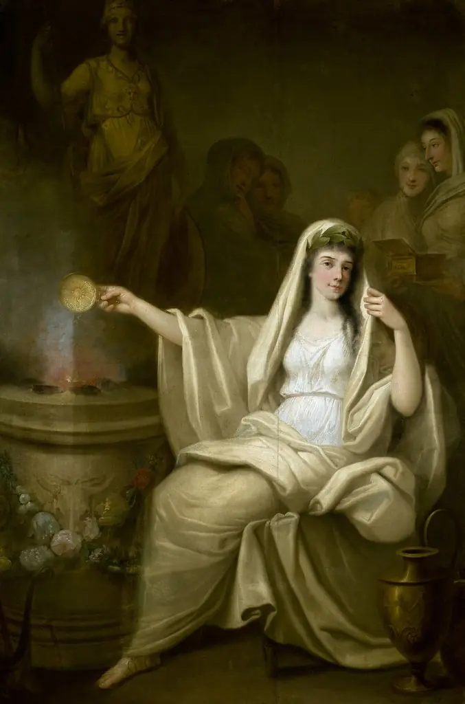 Offering of a Vestal, by Franciszek Smuglewicz, oil, 1793