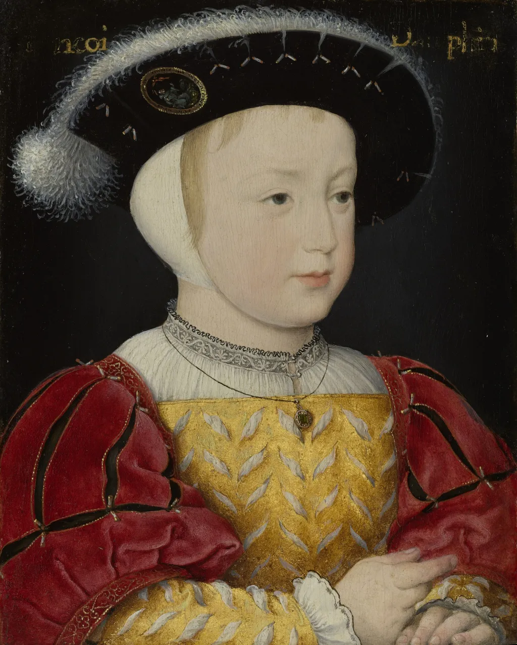 The Dauphin François, Son of François I, by Jean Clouet, oil, 1520