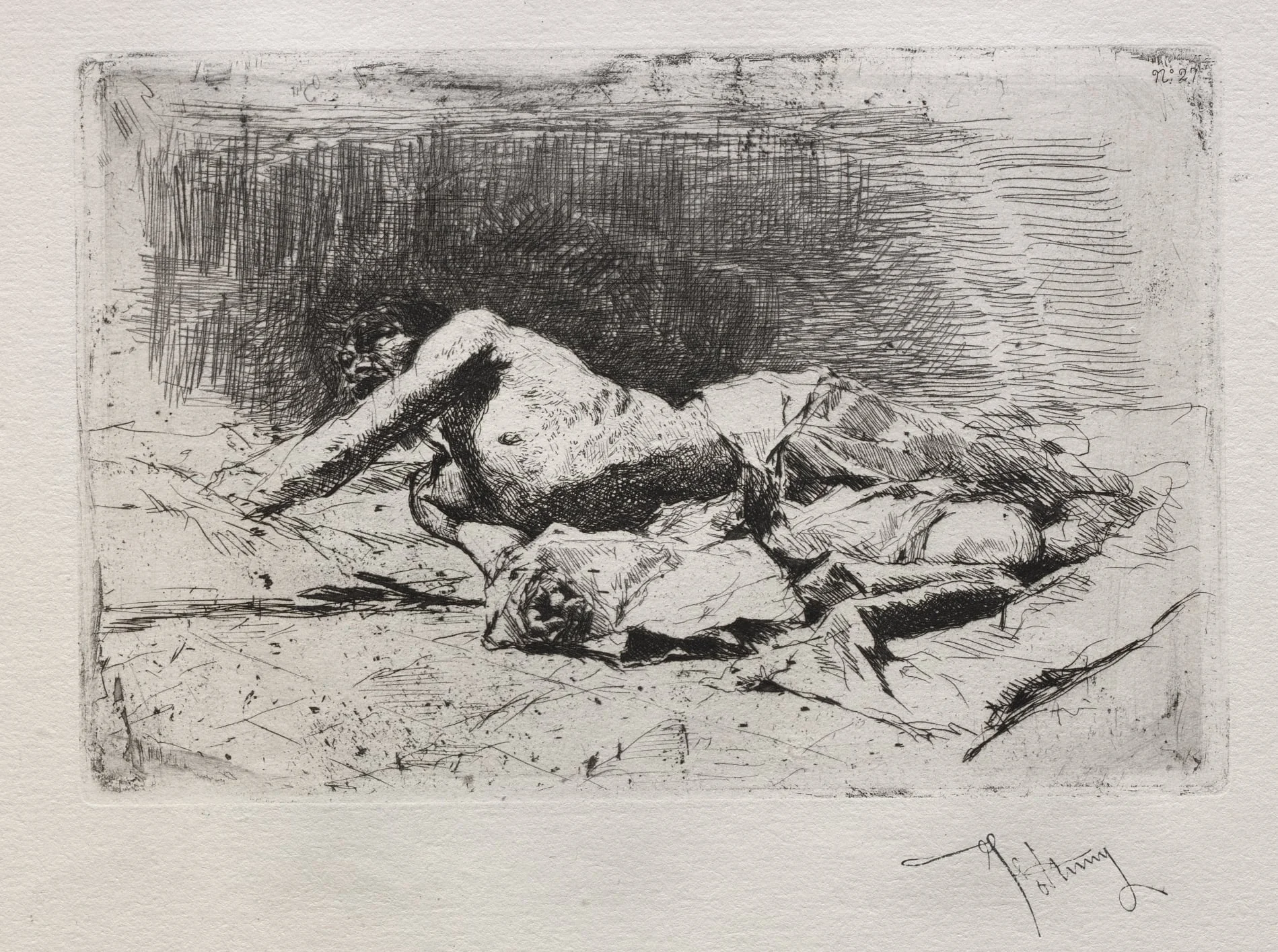Man Rolling on the Ground, detail