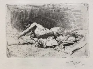 Man Rolling on the Ground, by Mariano Fortuny Marsal, 1865