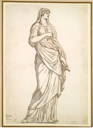 Study of the Sabine Statue from the Villa Medici, by Jacques-Louis David, 1778