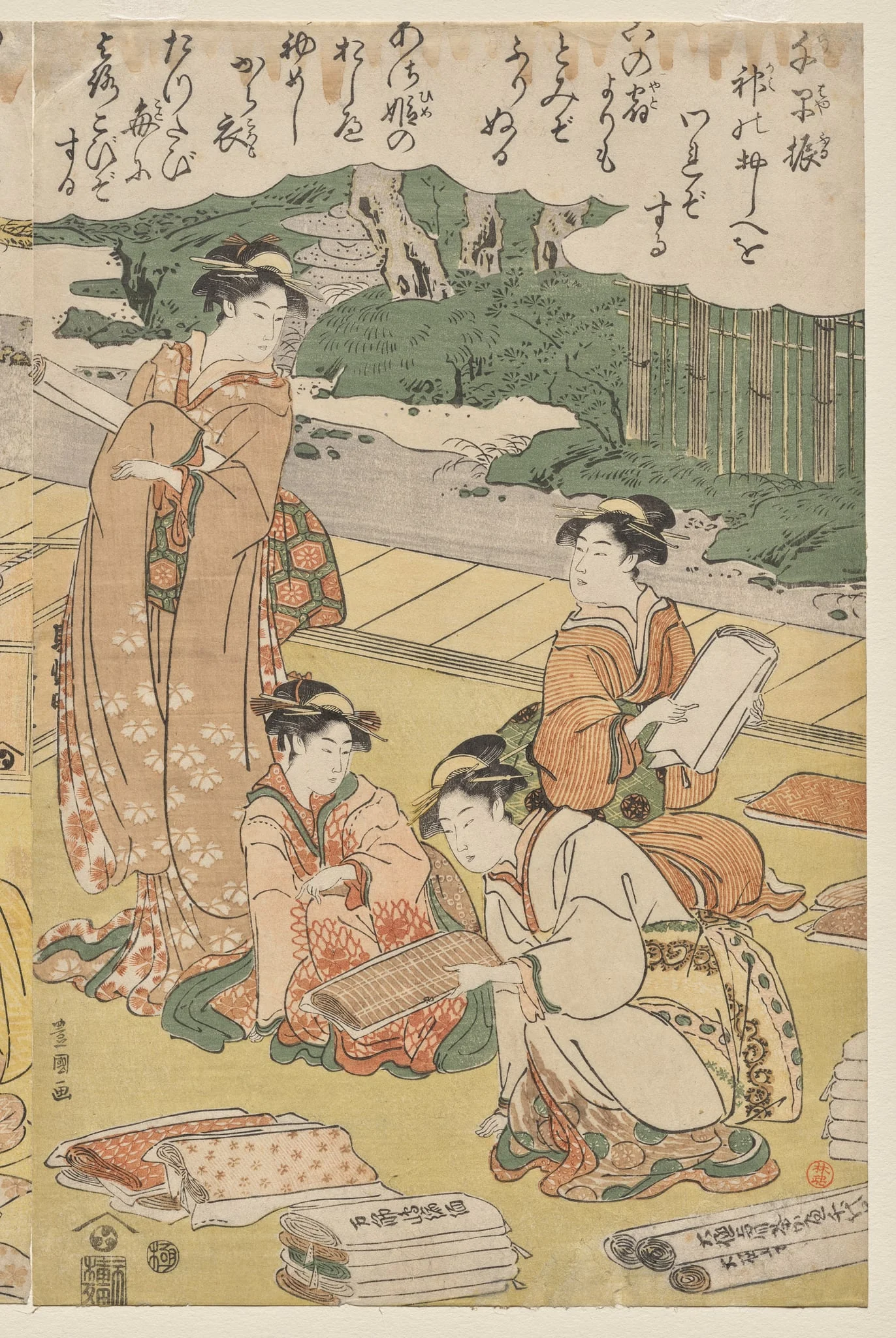 Women Making Clothing, detail