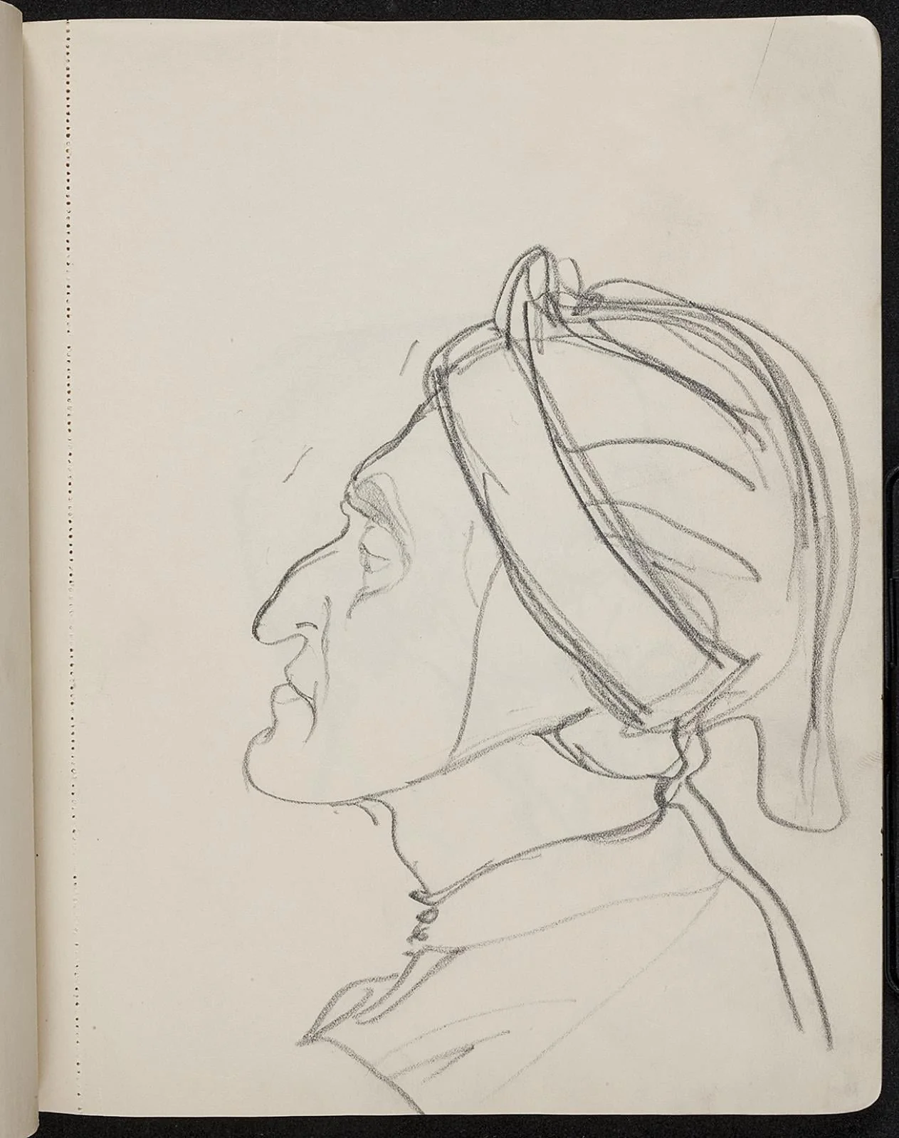 Dante, profil m.h., detail